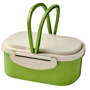 Wheat Straw Fibre Lunch Box in green and natural