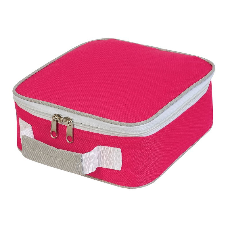 Cooler Lunch Box Bag in pink and white