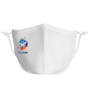 Full Colour Antimicrobial Cotton Face Mask in white with full colour print logo