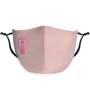 Full Colour Antimicrobial Cotton Face Mask in pink with 1 colour print logo