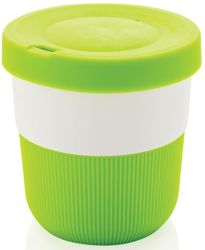 Individually Personalised Coffee Cup in green and white