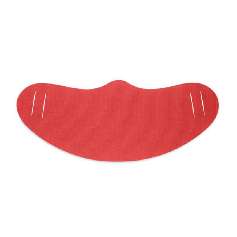 Coverface face mask in red laid flat