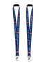 Socially Distanced Lanyards in blue with 2 colour print