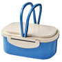 Wheat Straw Fibre Lunch Box in blue and natural