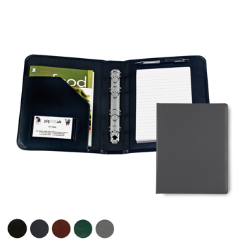 black leather a5 ring binder