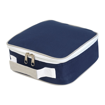 Cooler Lunch Box Bag in navy and white