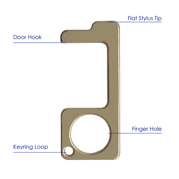 Hygiene Hand Keyring showing what it can be used for