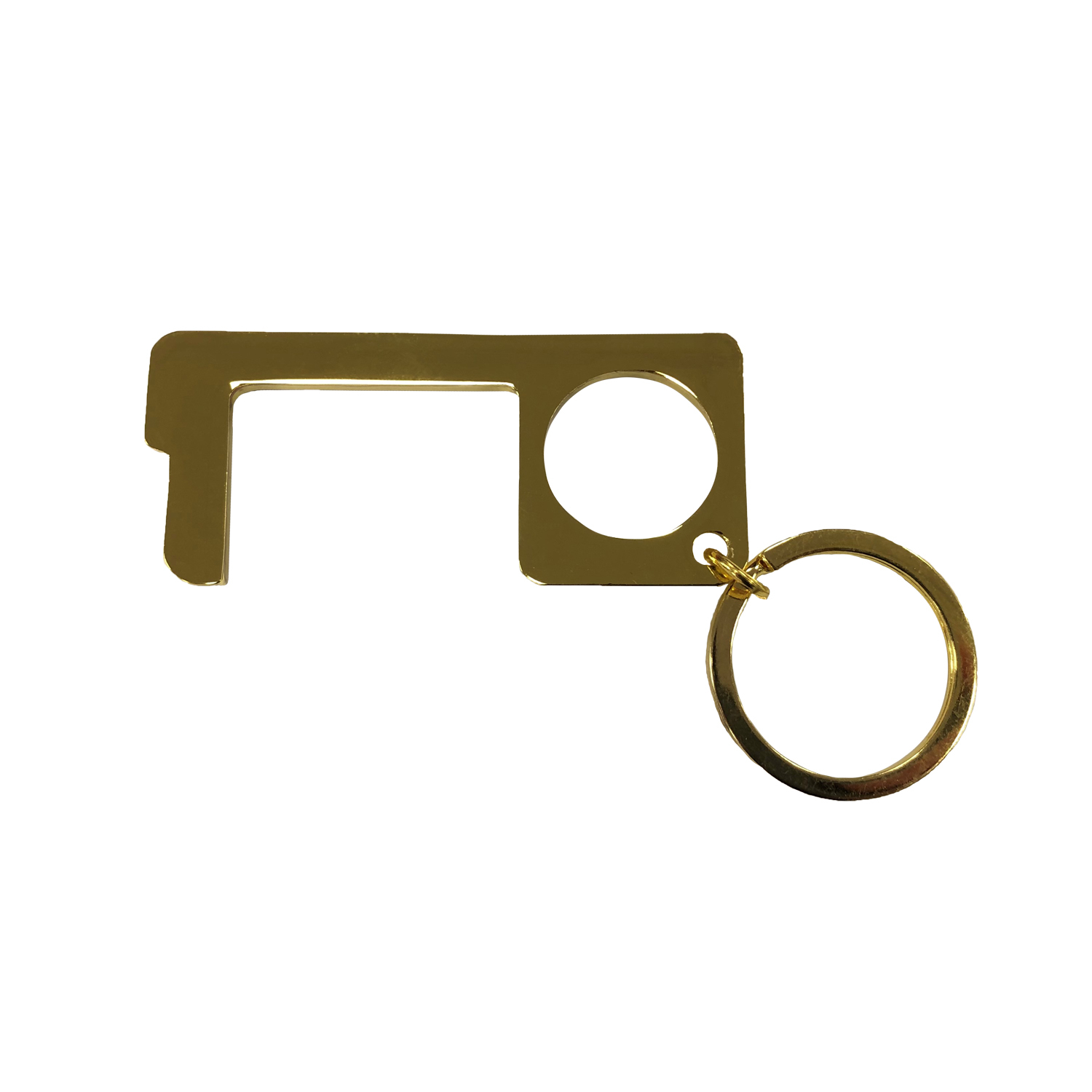 Hygiene Hand Keyring in Polished Brass