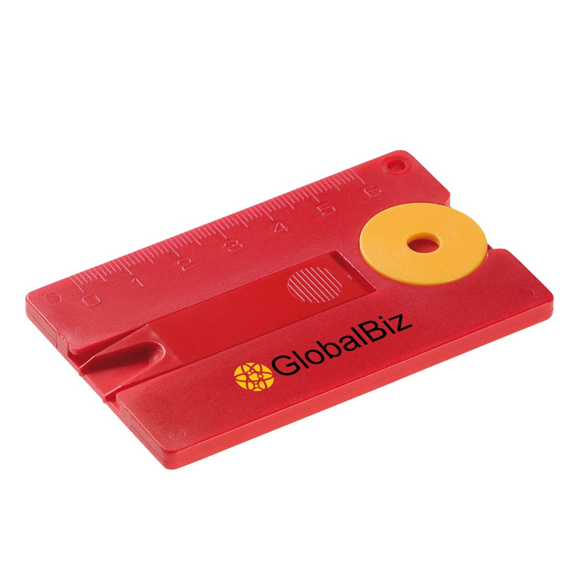 Key Pendant Card 'Anti Tick' in red with 2 colour print logo