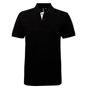 Men's Contrast Polo in black with white trim