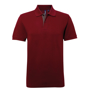 Men's Contrast Polo in burgundy with charcoal trim