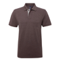 Men's Contrast Polo in charcoal with grey trim