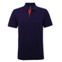 Men's Contrast Polo in navy with red trim