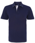 Men's Contrast Polo in navy with white trim