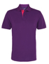 Men's Contrast Polo in purple with pink trim
