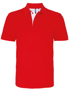Men's Contrast Polo in red with white trim