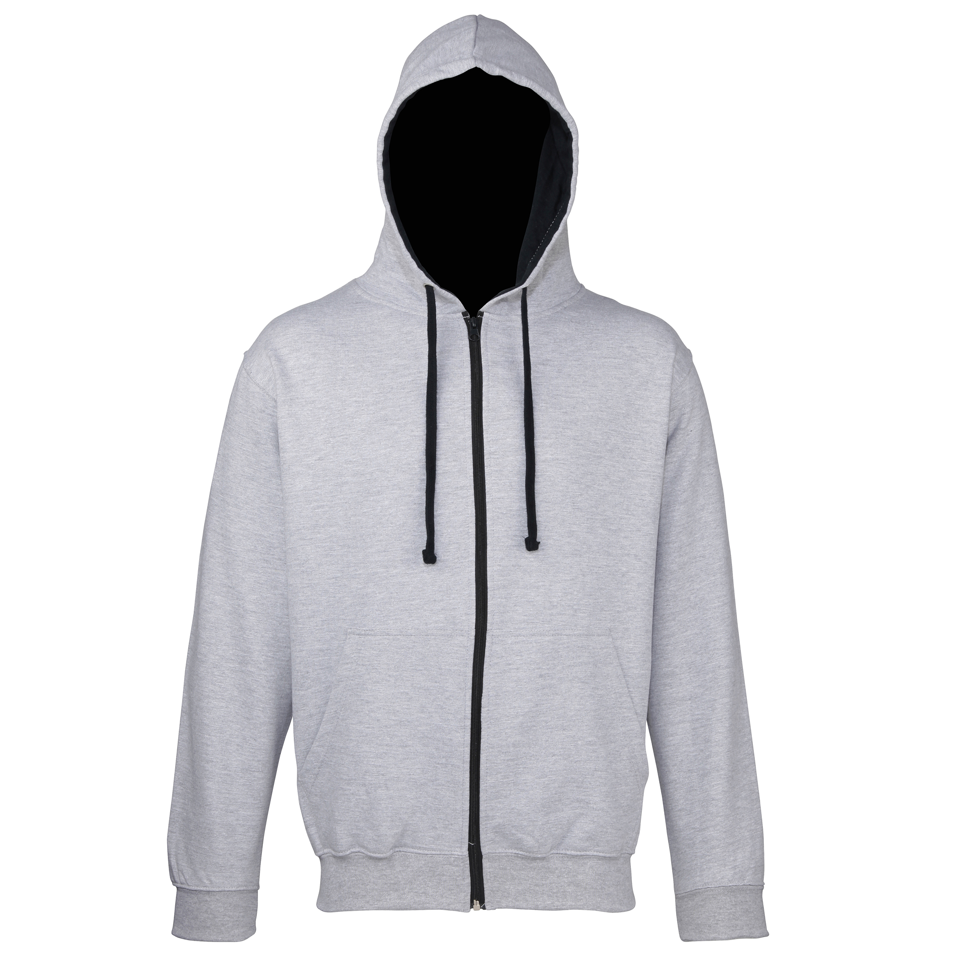 Men's Varsity Hoodie in grey with black details and lining