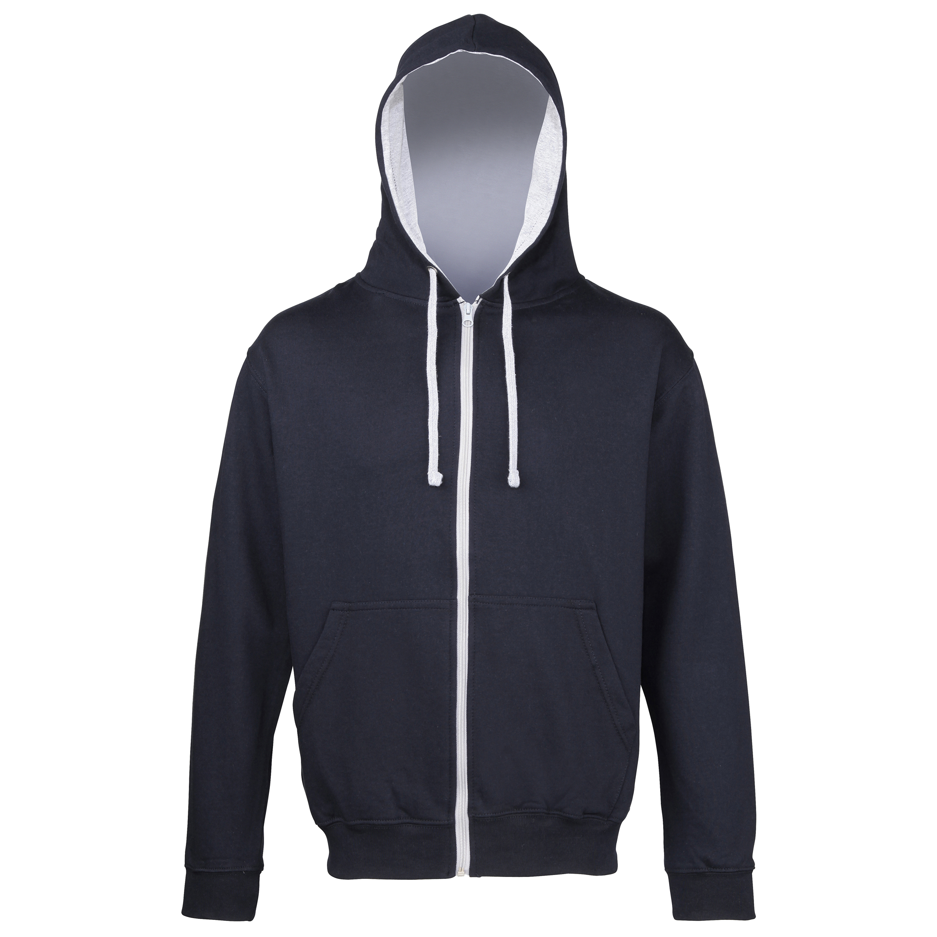 Men's Varsity Hoodie in navy with grey details and lining