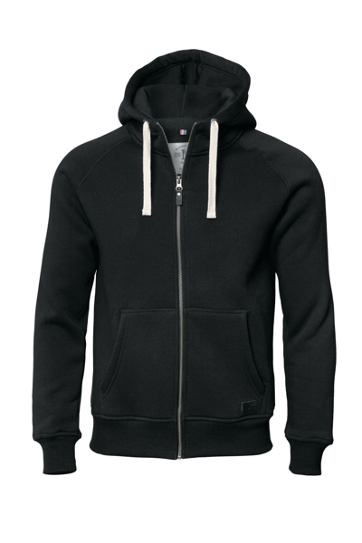 Men's Williamsburg Hooded Sweatshirt in black with white drawstrings