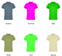Women's Polo showing various colour options