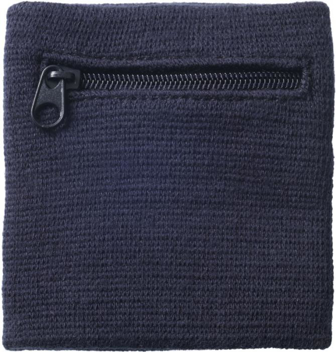 Zipped Sweatband in navy with zip closed