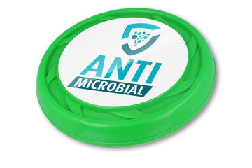 Antimicrobial Turbo Pro Flying Disc in green with full colour print
