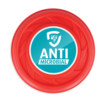 Antimicrobial Mini Turbo Flying Disc in red with full colour print