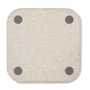 2 USB Ports Wheat Straw Wireless Charging Pad in beige showing underneath