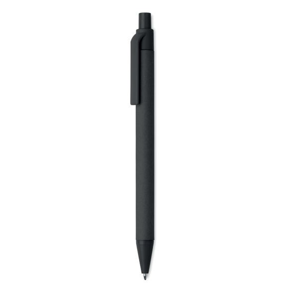 Push Ball Pen with Paper Barrel in black