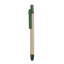 Recycled Barrel Push Ball Pen with Touch Tip with green details