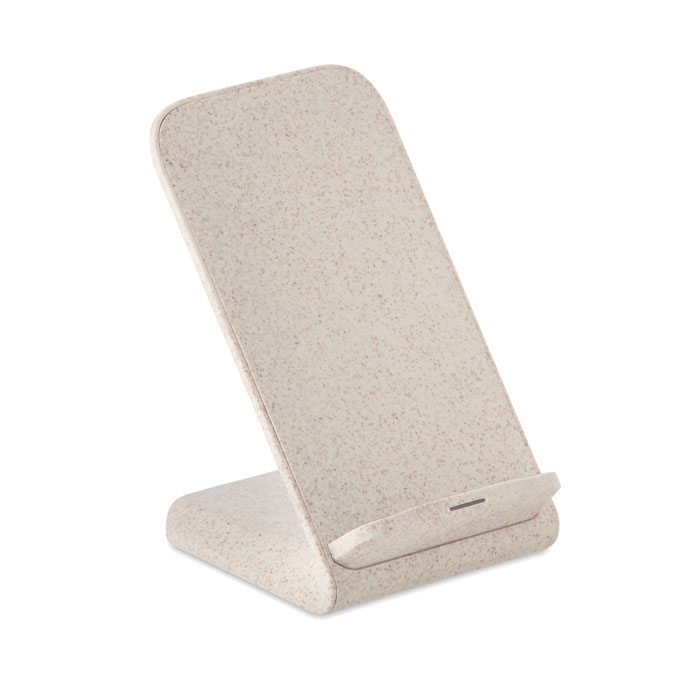 Wheat Straw Wireless Charging Stand in beige