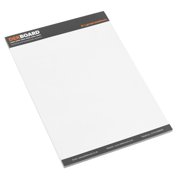 Conference Pads in white with 3 colour print