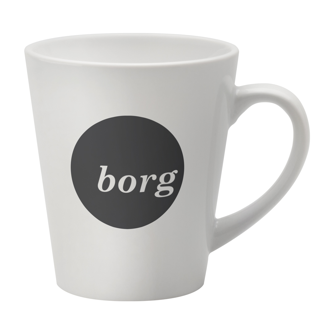 Deco mug in white with 1 colour print