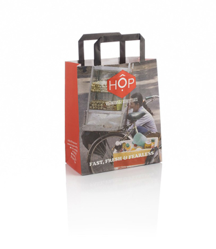 Kraft Tape Handle Bag in full colour print