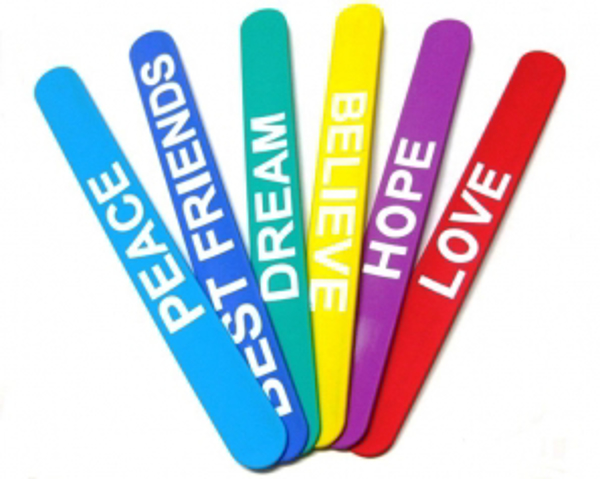 6 snap bands in different colours