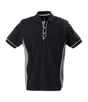 Harvest Hanford Polo in black with side panels and trim details