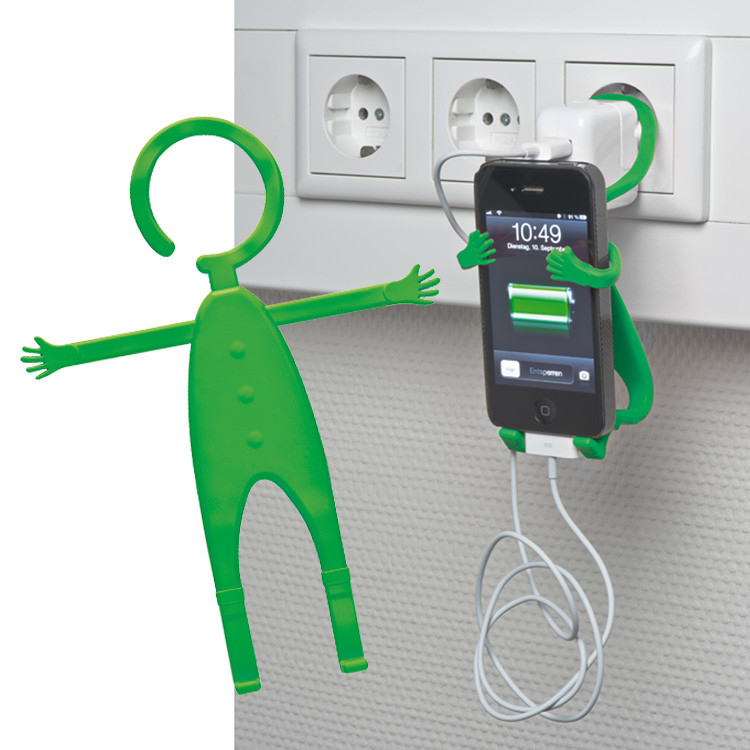 lodsche stick man shaped phone holder in green