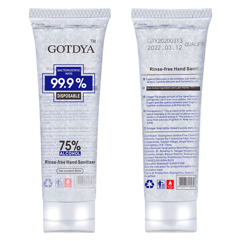 two carry size hand sanitisers