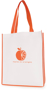 Printed shopper bag with coloured trims Orange