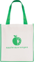 Printed shopper bag with coloured trims Green