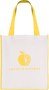 Printed shopper bag with coloured trims Yellow