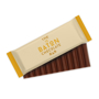 a 12 baton milk chocolate bar with a yellow full colour printed wrapper