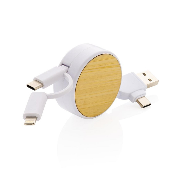 multi charger with bamboo features