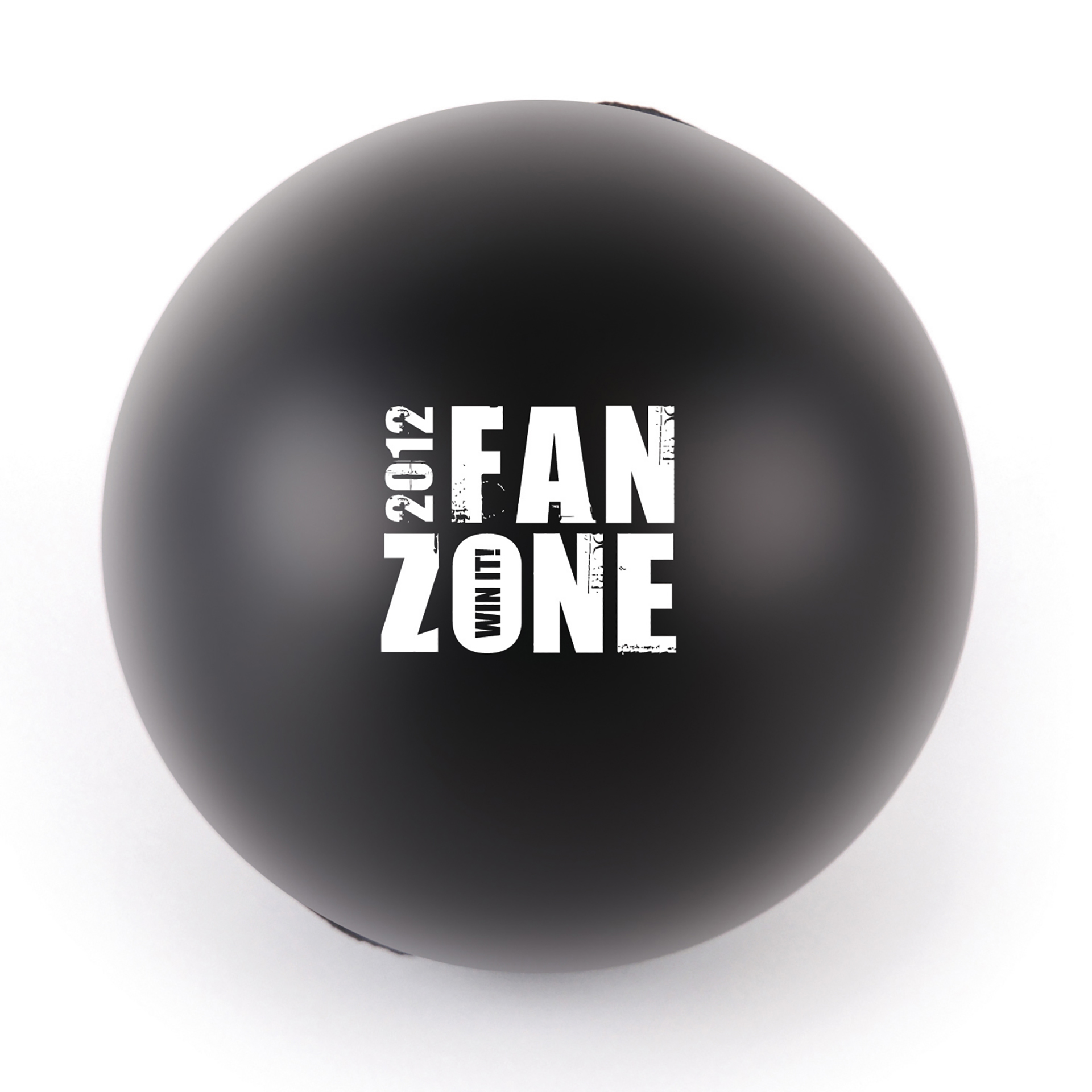 Stress Ball in black with 1 colour print