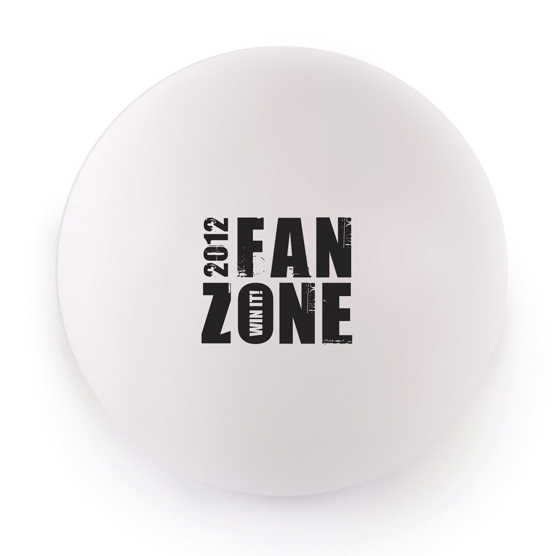 Stress Ball in white with 1 colour print