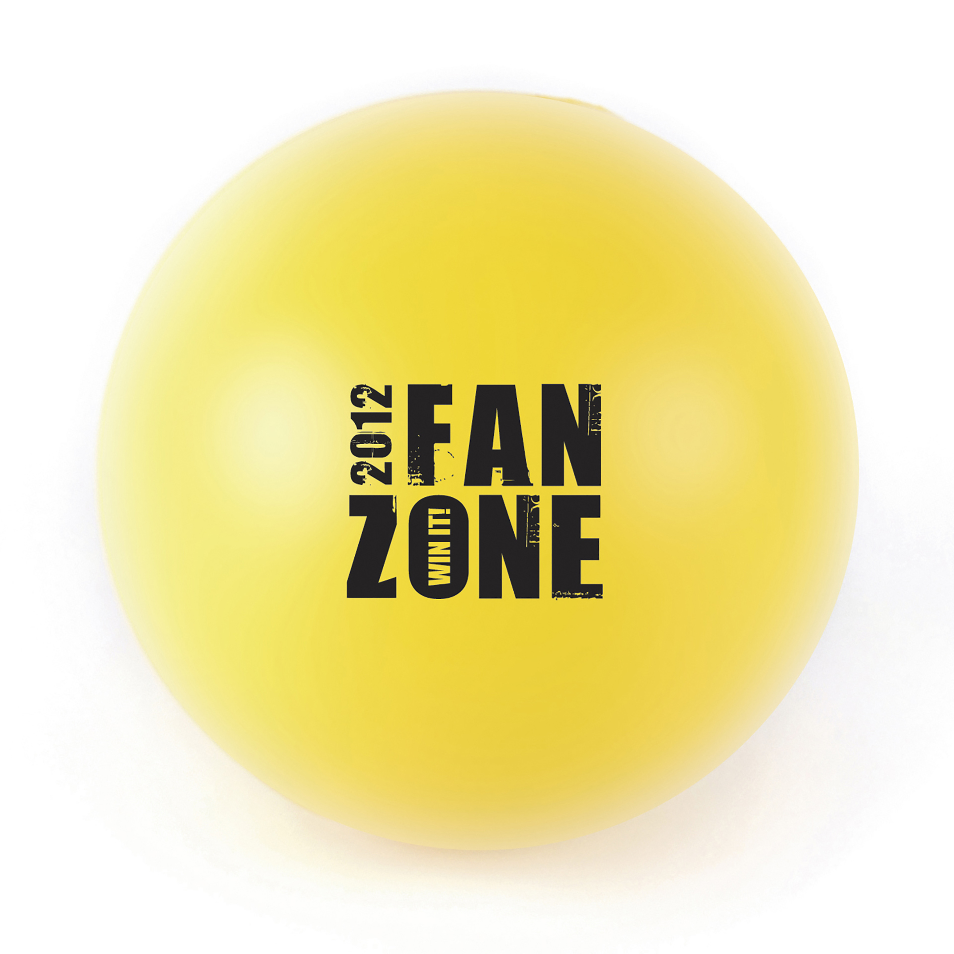 Stress Ball in yellow with 1 colour print