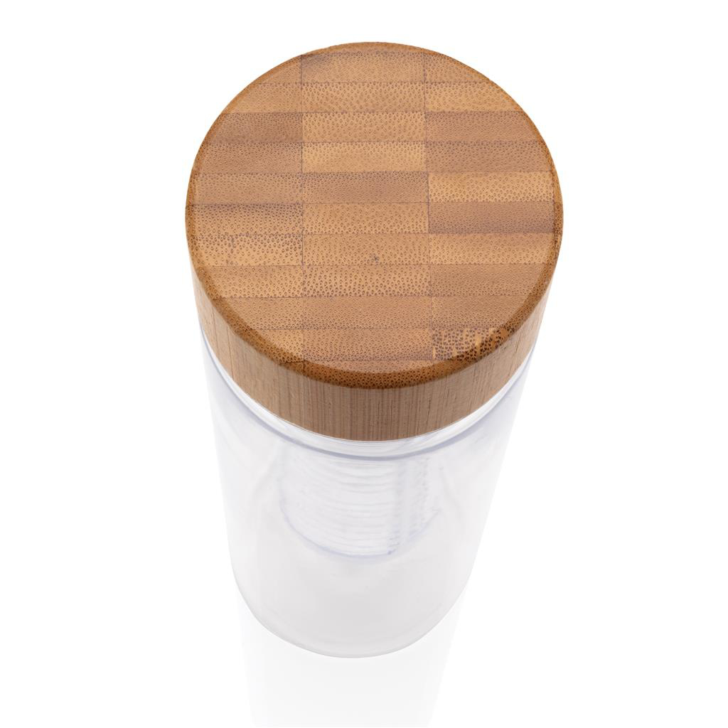 infuser with bamboo lid top view with lid on