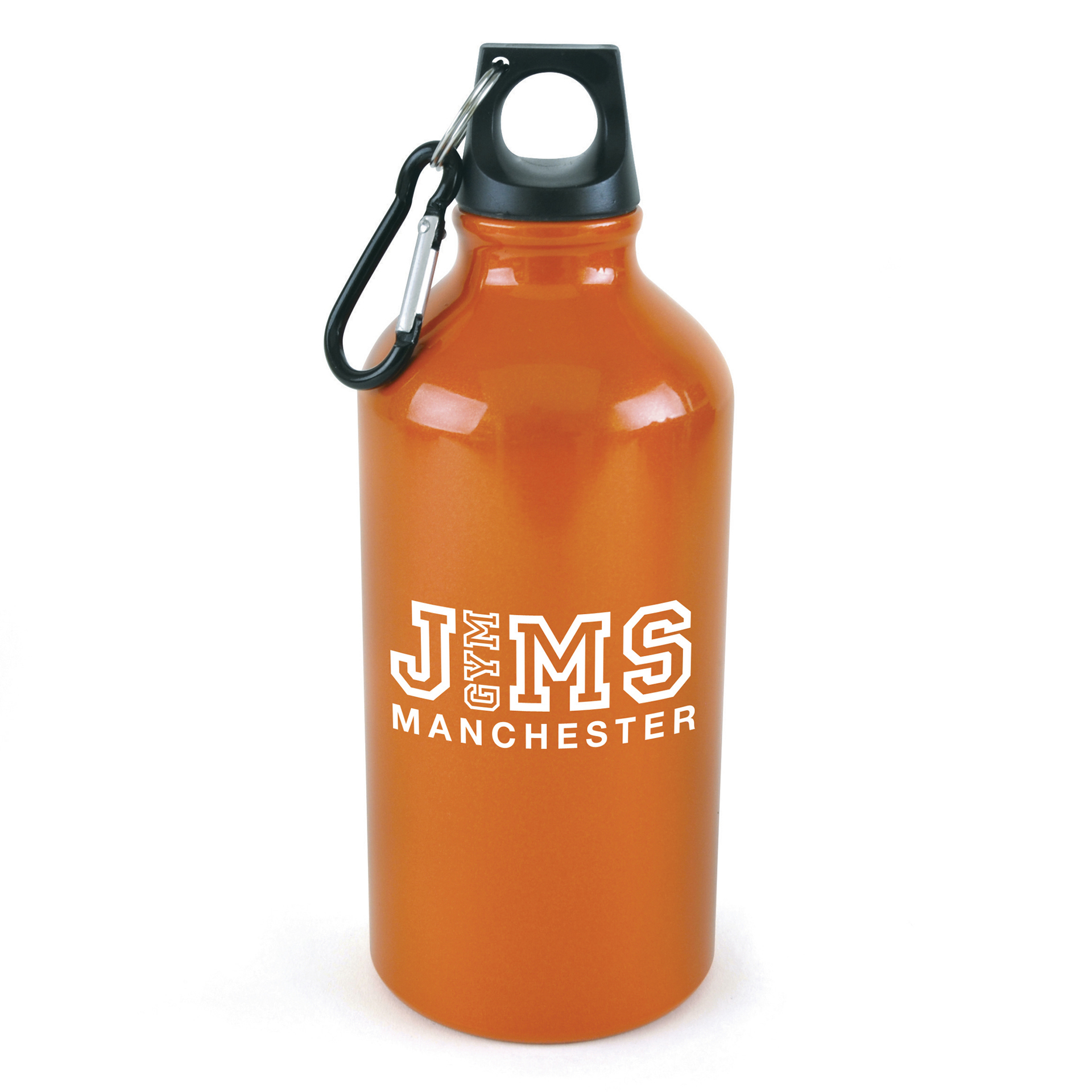 Pollock Aluminium Water Bottle in orange with 1 colour print