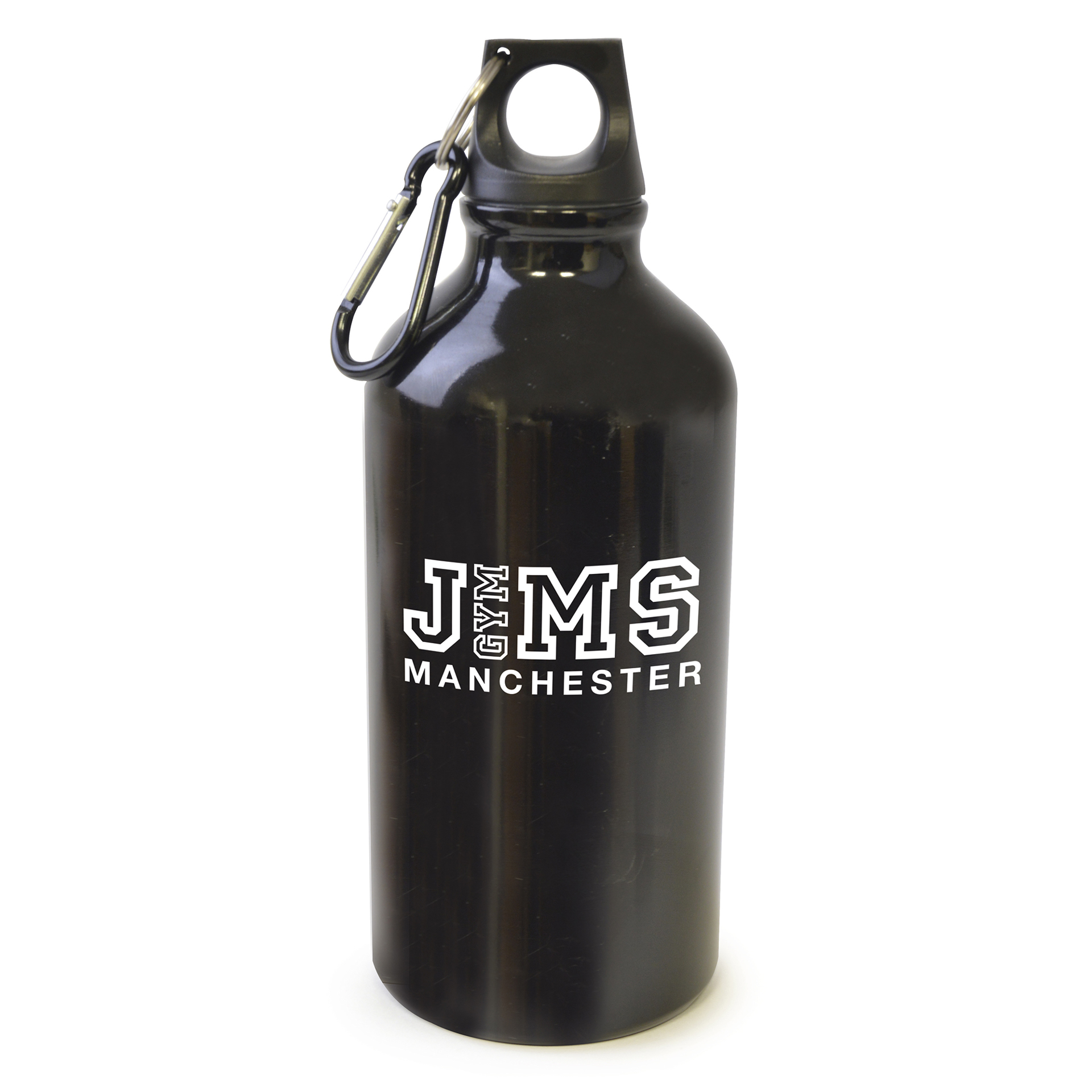 Pollock Aluminium Water Bottle in black with 1 colour print