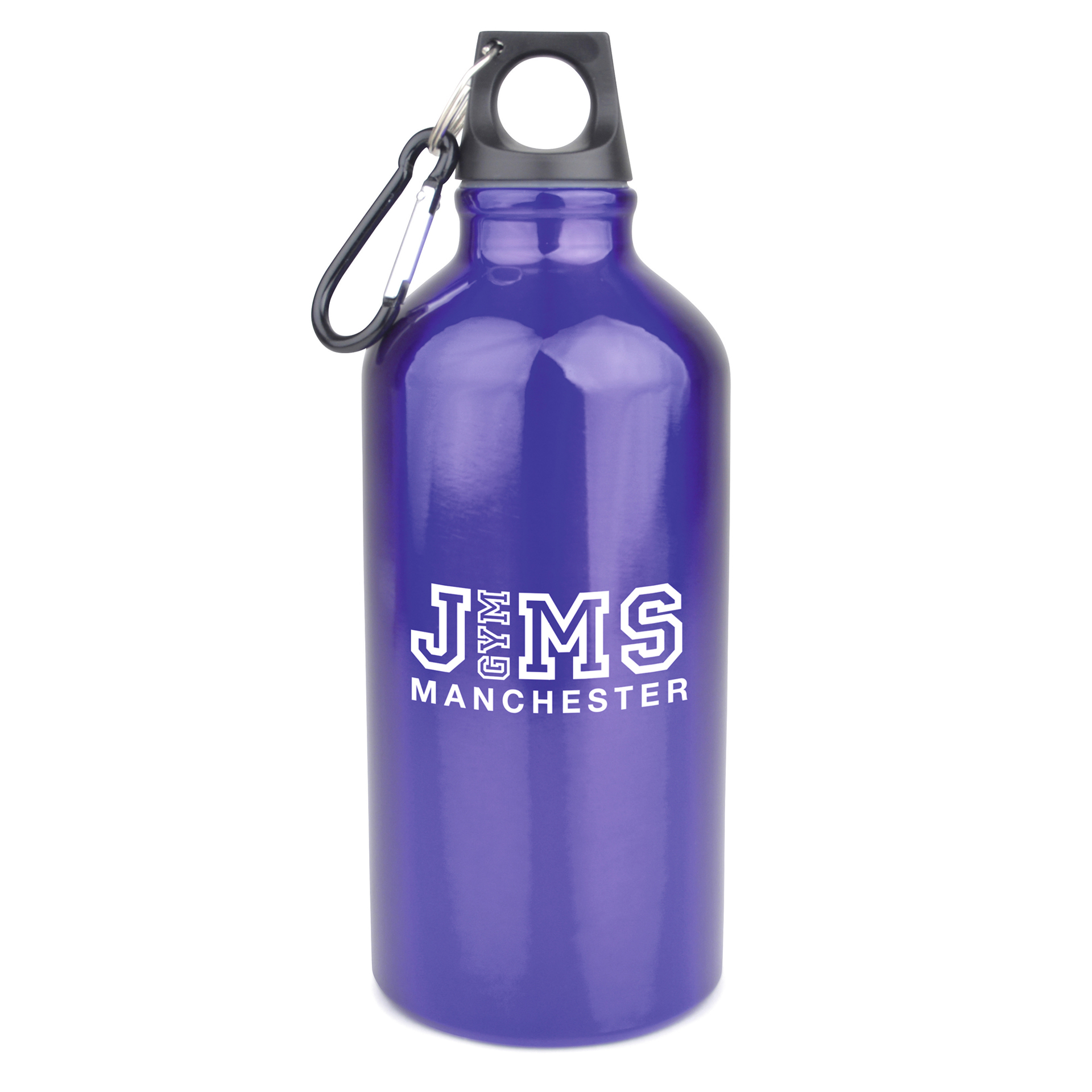 Pollock Aluminium Water Bottle in purple with 1 colour print